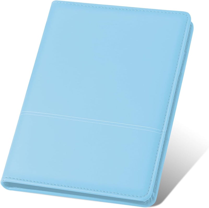 Konper Classic Padfolio/Junior Portfolio Folder Case, Business A5 Binder Organizer Notepad for Men Women, 5 x 8 Writing Pad Included, Sky Blue - Image 1